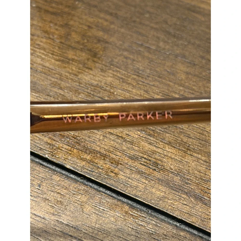 Warby Parker Hughes M 207 52-17-140 Translucent Amber Square Eyeglasses Frames
